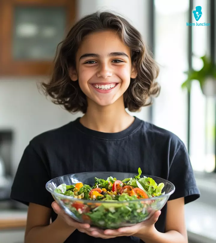 A Teenage Girl Having A Diet Meal