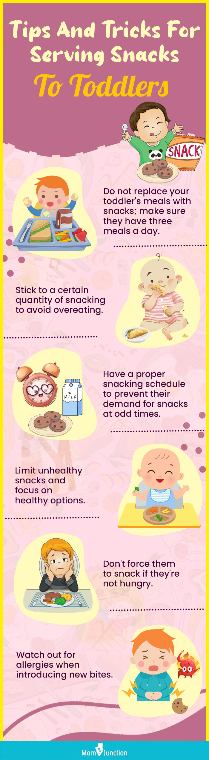 tips and tricks for serving snacks to toddlers (infographic)