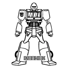 Iron Hide of Transformers coloring page