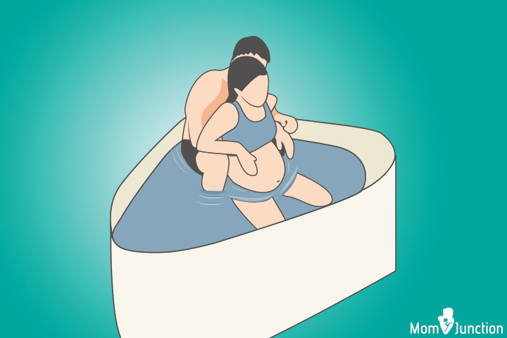 Laboring in a tub, best positions during labor