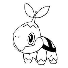 Cute Turtwig of Pokemon Coloring Pages to Print