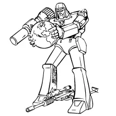 Transformer Lone Fighter coloring page