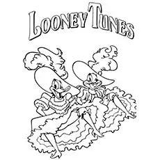 Looney Tunes Daffy Duck and Bugs Bunny Coloring Pages