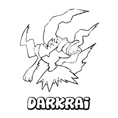 Pokemon Dark Darkrai coloring page