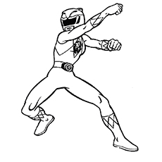 Mighty Power Rangers coloring page