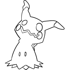 Pokemon Mimikyu coloring page
