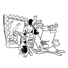 Minnie Getting ready for a Shoot coloring page