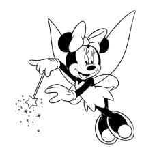 Minnie Mouse as Fairy Princess coloring page