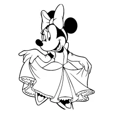 Minnie Mouse Princess Bowtique coloring page