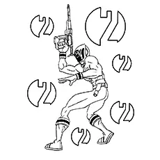 Ninja Avec Son Laser Source coloring page_image