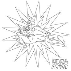 Ninja Power Rangers coloring page