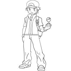 Pokemon trainer coloring page