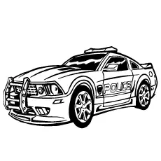 Police Car color to Print coloring page