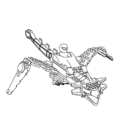 Power Rangers On Vehicle coloring page