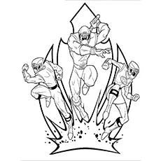 Power Rangers Force coloring page_image