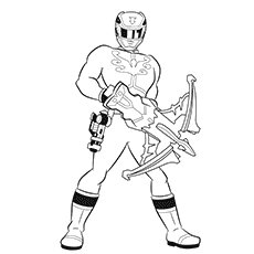 Power Ranger with Arrow coloring Page