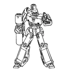Transformer Putting Down The Gun coloring page