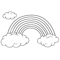 Rainbow with the cloud coloring page