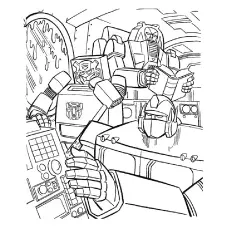 Reading Transformer coloring page
