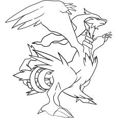 Reshiram Pokemon coloring page