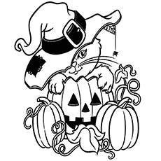 Top 25 Free Printable Halloween Cat Coloring Pages Online