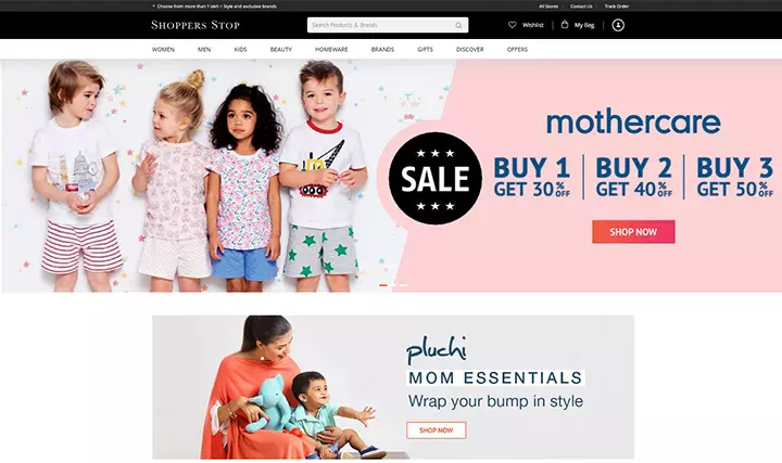 Best online clothing sites for kids in India, Shoppers Stop