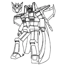 StarScream from Transformers coloring page