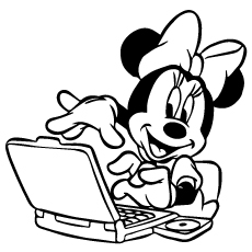Minnie Mouse Tech Savvy On coloring page