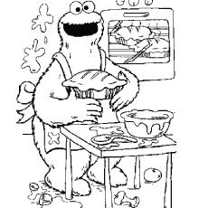 cookie monster halloween coloring pages