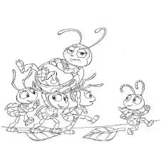 The Ant And Army Coloring Page_image