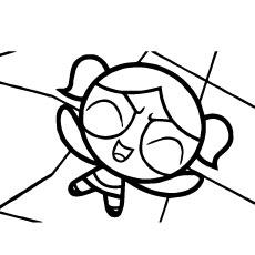 powerpuff girls bubbles coloring pages