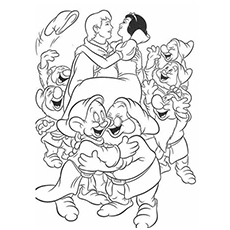 Prince Celebration All Around at Snow White coloring page