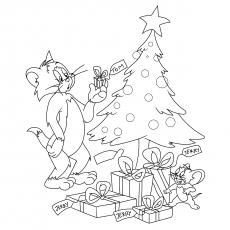 The christmas time coloring page