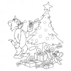 The christmas time coloring page