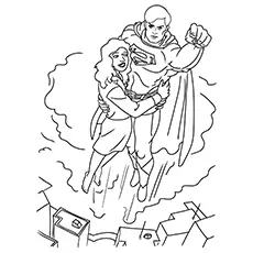 The couple shot for a superman coloring page