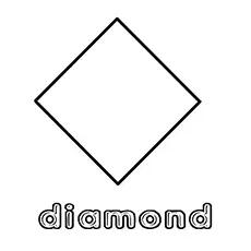 Coloring Pages of Simple Diamond Shape_image