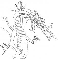 sleeping beauty dragon coloring page