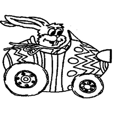 Easter Egg Plane coloring page