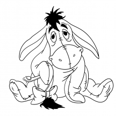 winnie the pooh the eeyore coloring page