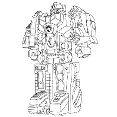 The Fighter Robot Power Rangers coloring page