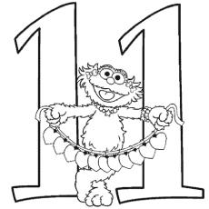 Funny Number Coloring page