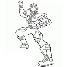 The Gold Ranger Power Rangers coloring page