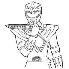 The Green Ranger Power Rangers coloring page