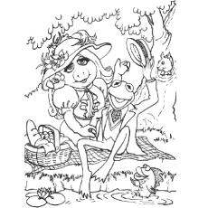 kermit the frog and miss piggy coloring pages