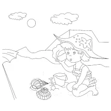 The Listening to the Conch Shell coloring pages 