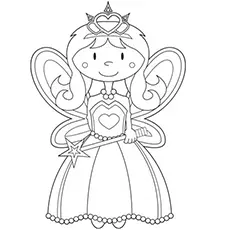Little Angel Fairy coloring page