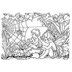 Little Cherubs Fairy coloring page