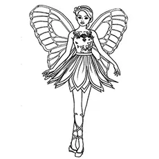 Beautiful Mariposa Fairy coloring page