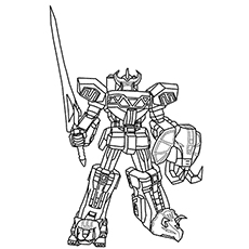 The Megazord Power Rangers coloring page