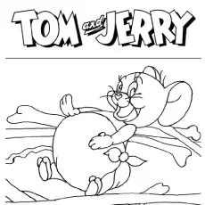 Jerry the mouse coloring page